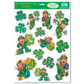 Leprechaun and Shamrock Clings